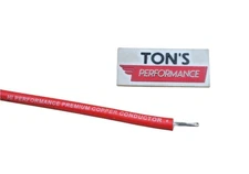 Red USA made 7mm solid copper core spark plug ignition wire sold by the foot
