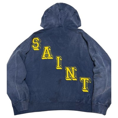 Saint Mxxxxxx Angel of Death Pullover Hoodie Navy | Saint Michael