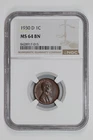 1930-D LINCOLN WHEAT CENT NGC MS64 BN