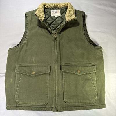 Weatherproof Heritage Brand Workwear Insulated Vest Mens XL Olive Quilted