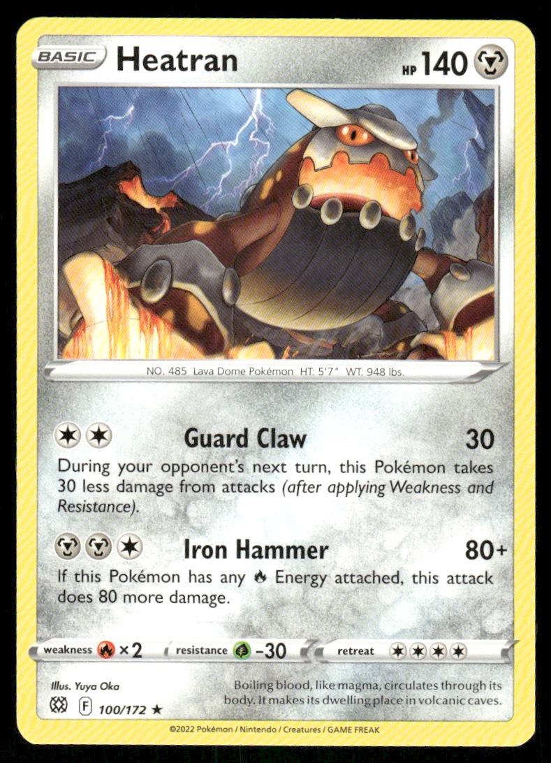 Heatran 100/172 - Brilliant Stars - Rare NM