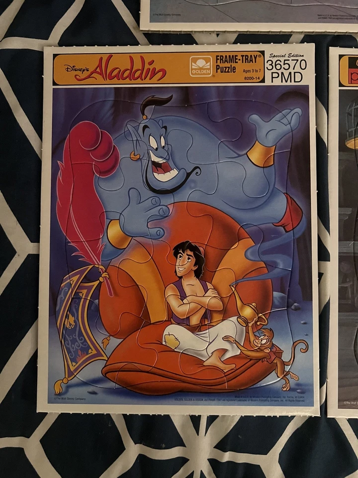 Винтажный Disney Золотая рамка лоток пазлы лот из 7 - Изображение 4 из 4