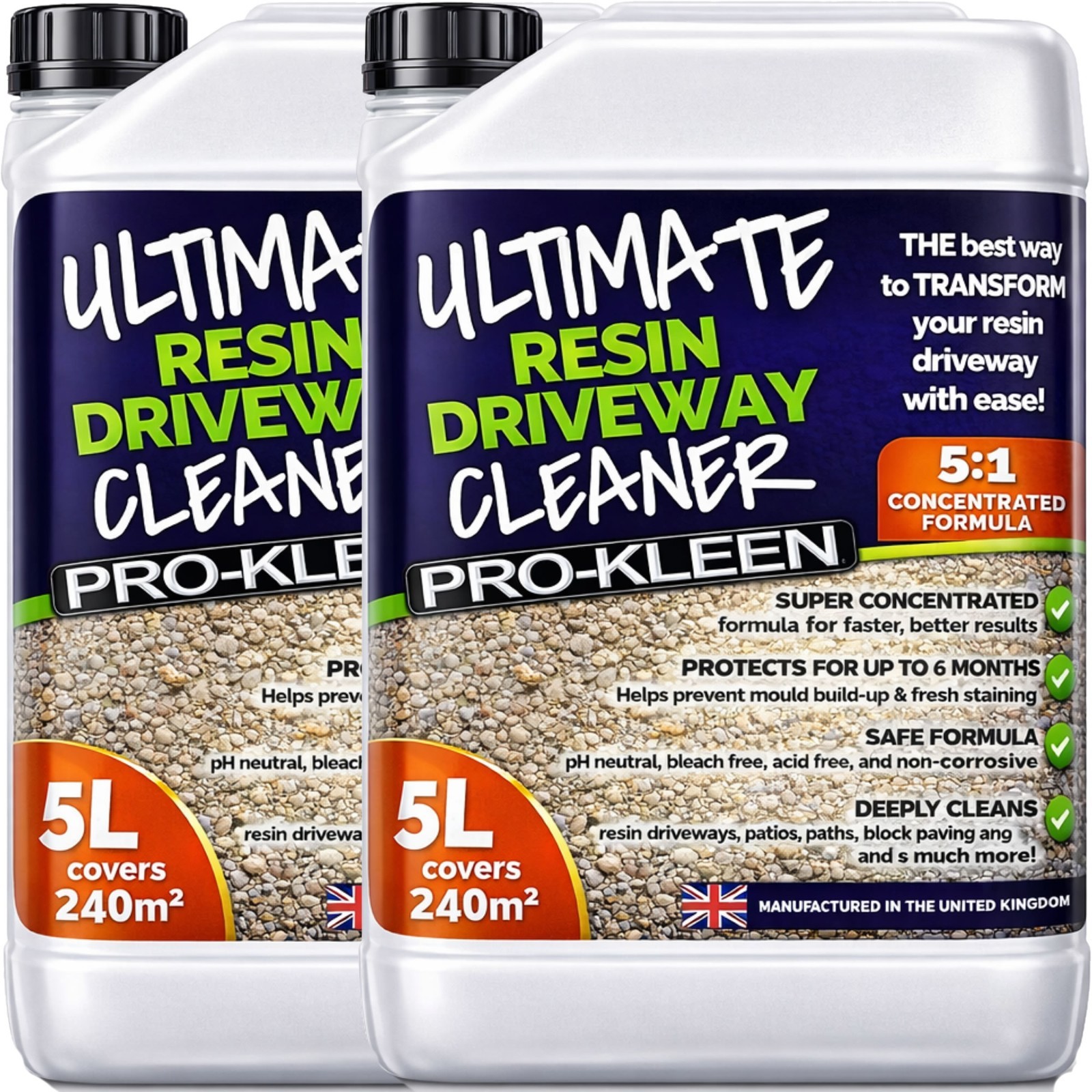ProKleen Ultimate Resin Driveway Cleaner Removes Dirt Mould Moss Algae Patio 10L
