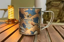 Snowpeak 450 Titanium Mug Snowpeak Kanagawa Offshore Waves FROM JAPAN