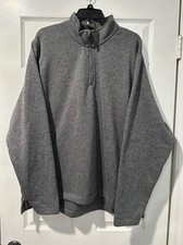 Wrangler Men  s Wrangler 1/4 Zip Collared Jacket Sweater Grey XL EUC