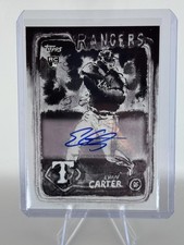 2024 Topps Spotlight by Andy Friedman #101B Evan Carter Auto Grayscale #/49