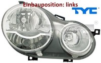 TYC 20-0386-05-2 Hauptscheinwerfer Links Scheinwerfer Frontscheinwerfer FüR VW