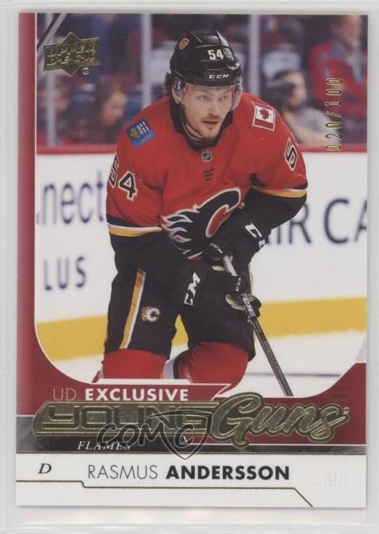 2017 Upper Deck Young Guns Exclusives 20/100 Rasmus Andersson #218 Rookie RC g0p