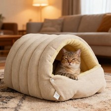 Cat Cave Winter Warm Plush Bed Enclosed Soft Warm Pet Cave For Cat Dog