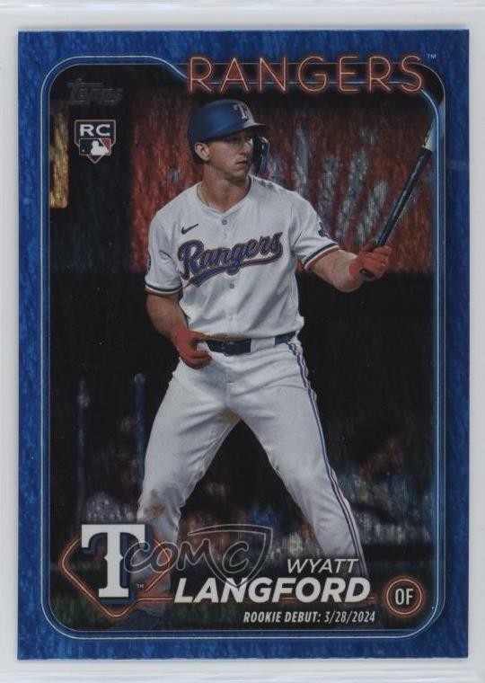 2024 Topps Update Rookie Debut Blue Holo Foilboard 641/999 Wyatt Langford 1i0l