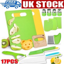 Toddler Safe Knife Set 17 Pcs Kids Knife Set for Chopping for Real Cooking Gifts