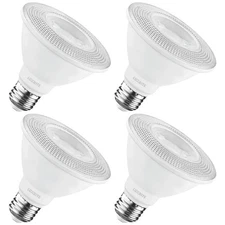 Luxrite PAR30 Short Neck LED Light Bulb 11W=75W 2700K 900LM Dimmable E26 4-Pack