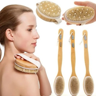 Trockene Körperbürste Naturborsten Haut Peeling Massagegerät