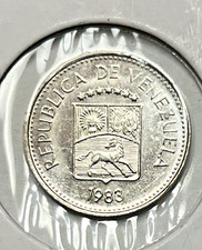 AU 1983 Venezuela 5 Céntimos Coin | Nickel-Clad Steel | KM# 49a | Demonetized