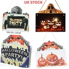 Halloween Party Light-Up Battery Operated LED Pumpkin Hanging Trick Treat Sign