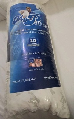 MyPillow Classic Bed Pillow Standard Queen White Cotton Cover Made in USA