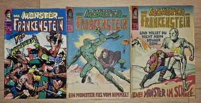 Das Monster von Frankenstein'' (Marvel Comic) 3 Hefte aus dem Jahr 1974