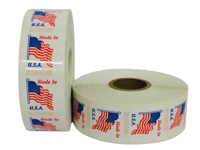 #ad #ad Made in U.S.A. 1quot;X1quot; Labels America American Flag Peel amp; Stick 2 RLS 500 EA $11.55