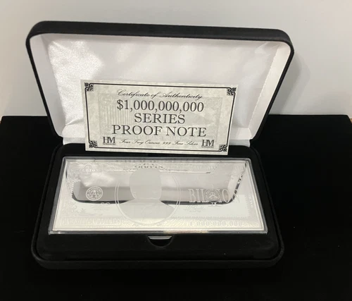 Trump "Build The Wall" 4 oz .999 Silver Bar ($1,000,000,000 Series Proof Note)