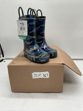 Western Chief Code Camo 2410357P Kids US 8 Black Waterproof Rain Boots JLO367