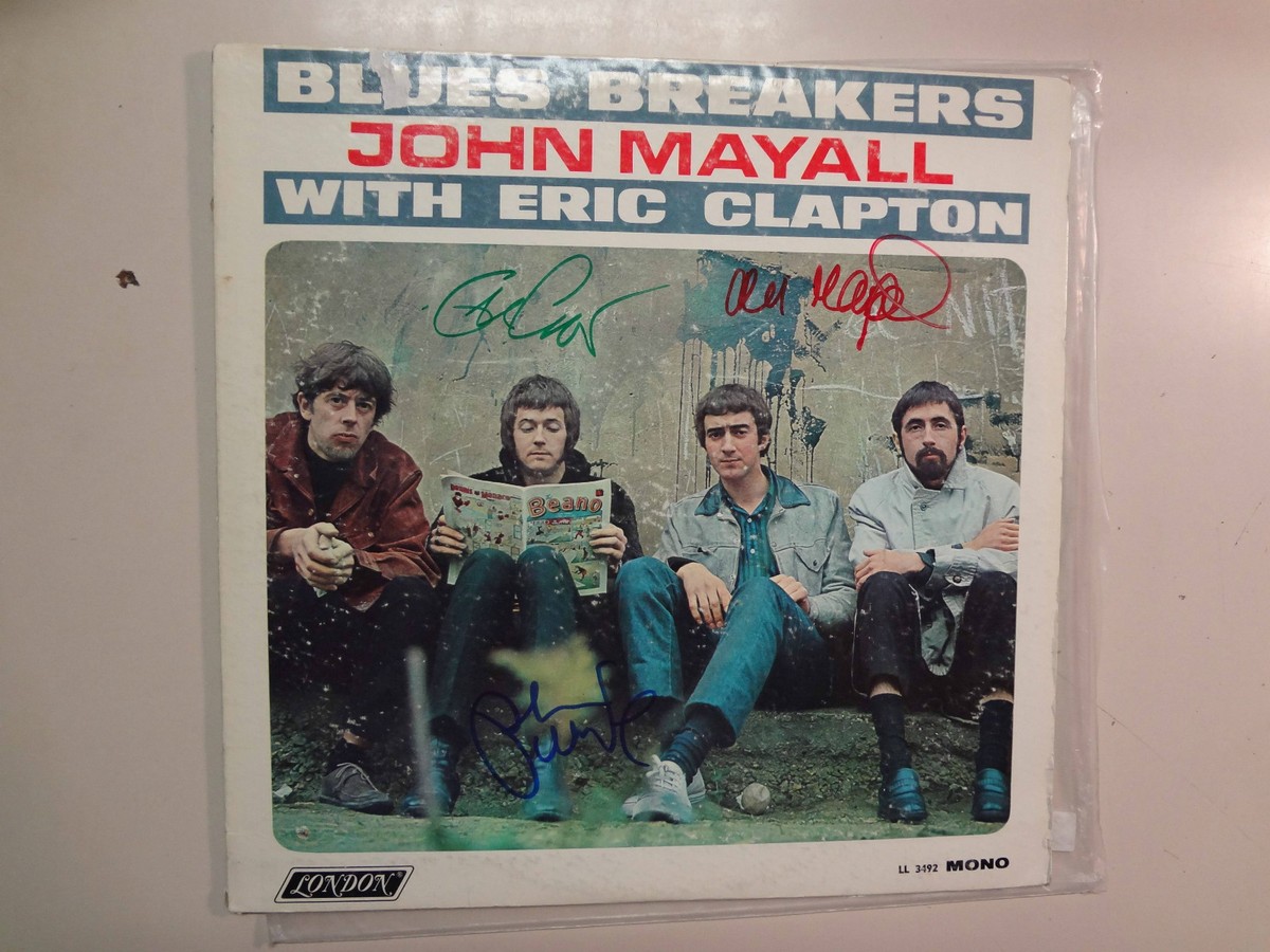 JOHN MAYALL,サイン入り,新品,Eric Clapton,Joe Wa JOHN MAYALL & BLUESBREAKERS w/CLAPTON:LP PCV Autographed By