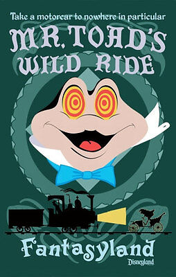 Toad/'s Wild Ride Fantasyland Disneyland Poster Available in 5 Sizes Mr