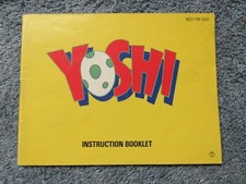 YOSHI Instruction Manual No Game NES Nintendo