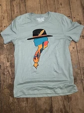 Rowdy Crowd Western Graphic Tee L | Olive Green Cowgirl Shirt— Boho Rodeo New