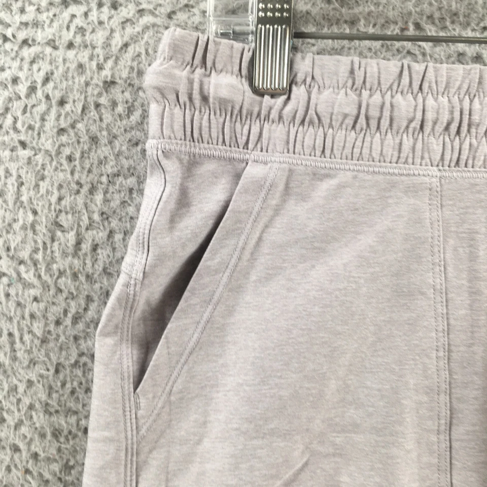 Reebok Sweat Short Pants Womens M Mid Rise Gray Elastic Waistband Drawstring - Image 3 of 4