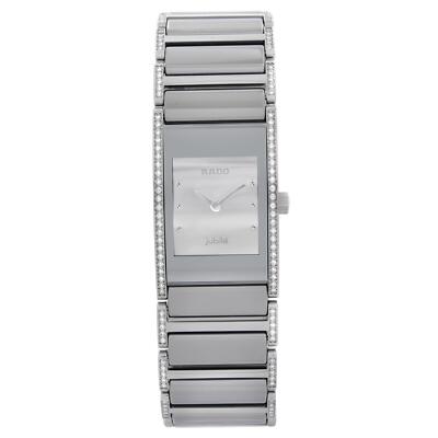 Rado Integral Steel Ceramic Diamonds Silver Dial Quartz Ladies Watch  R20733122 Australia