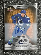 Aidan Mcdonough Upper Deck Engrained Rookie Auto Vancouver Canucks
