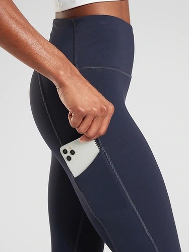 Capri de bolsillo ATLETA Ultimate Stash, nuevo con etiquetas, pequeño, azul marino - Imagen 2 de 3