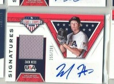 2019 panini Stars And Stripes USA Zack Hess Relic Auto #255/299
