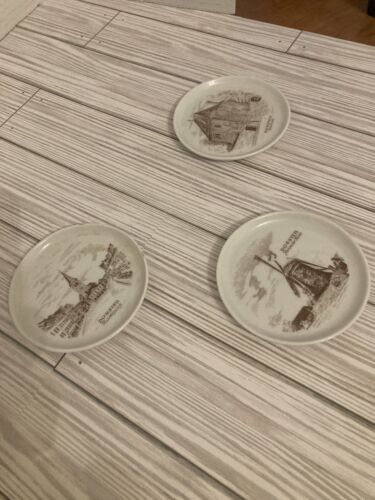 Furstenberg Historical Coasters RARE FIND Set Of 3 Germany Porcelain - Picture 1 of 6