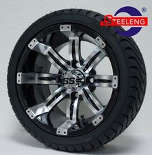 Golf Cart 12 Tempest Wheels And 21535-12 Dot Low Profile Tires Set Of 4