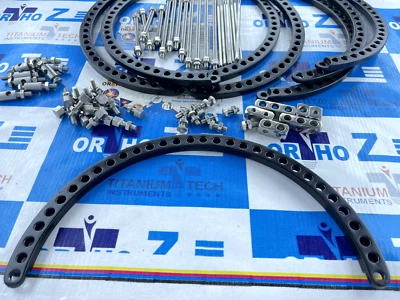 TITANIUM TECH OF ORTHO ZE EXTERNAL FIXATION FIXATOR RING- 180mm For TIBIAL FEMUR FRACTURE 2p