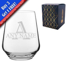 Personalised Engraved Allegra 15.5oz Tumbler with Initial and Name Design