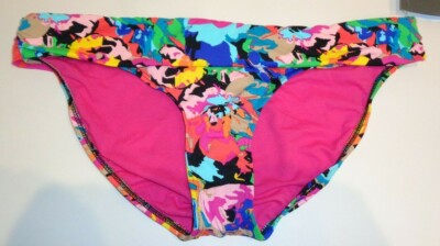 Kenneth Cole Size Medium New Womens Banded Roll Over New Women's Bikini Bottom