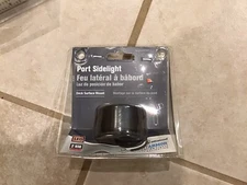 ATTWOOD Black Port Sidelight Deck Surface Mount Red Navigation Light Armor LED