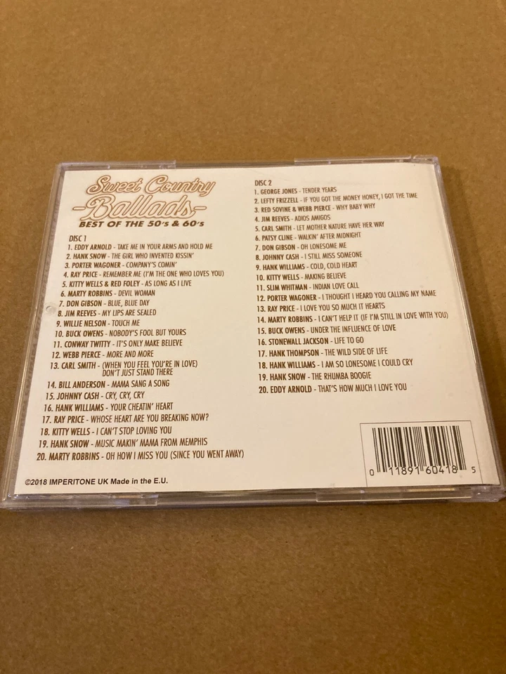 40 Songs Sweet Country Ballads Best of the 50's & 60's (CD, 2018, Imperitone UK) Foto 2 de 4