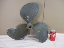 HUGE Antique  3 Blade Brass Bronze Boat Propeller 20" Dia. Nautical Decor 687B