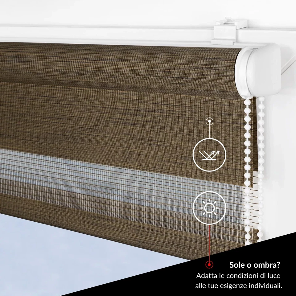 Tenda a Rullo Giorno e Notte senza Foratura Oscurante Dopprio Strato ROLLMAXXX® - Immagine 2 di 4