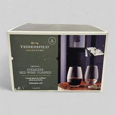 Geneva Crystal 19.7oz Wine Glasses Red| 4 Pack | Threshold Signature