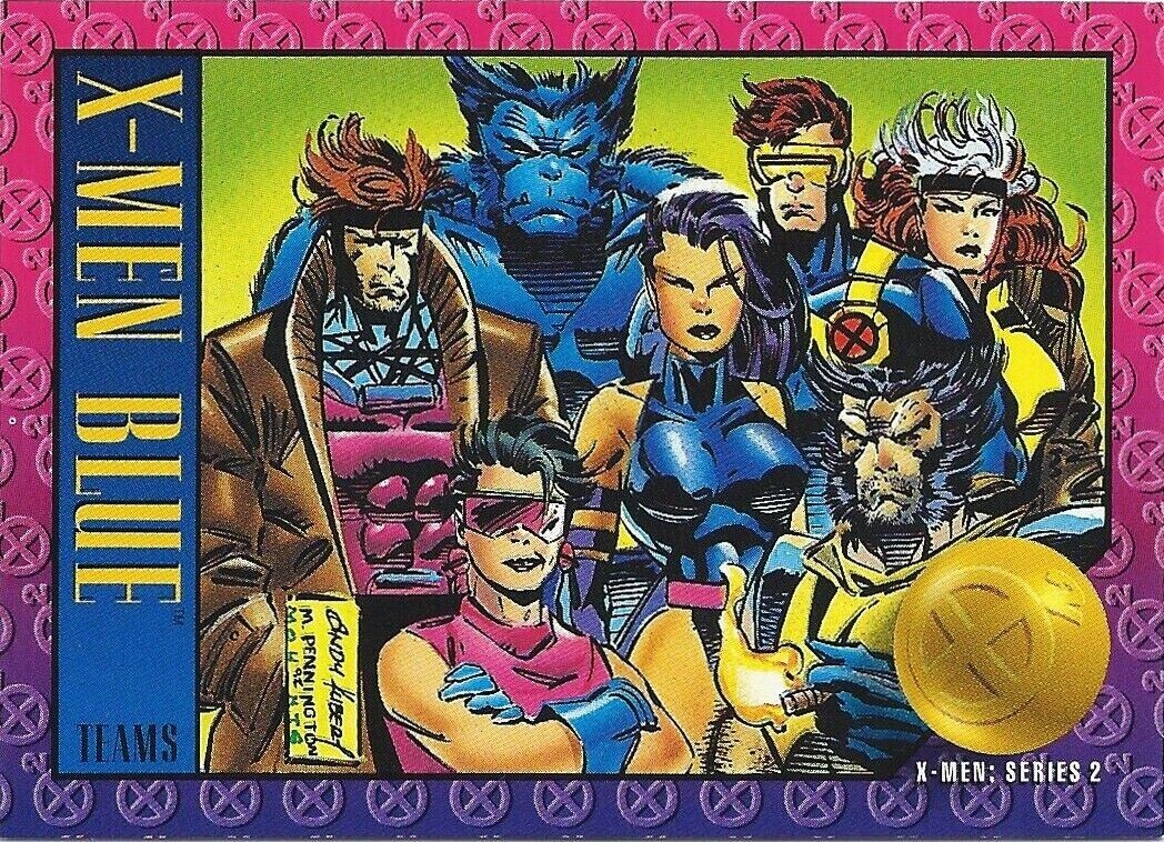 1993 Skybox Marvel X-Men Series 2 X-Men Blue Team #85 Near Mint