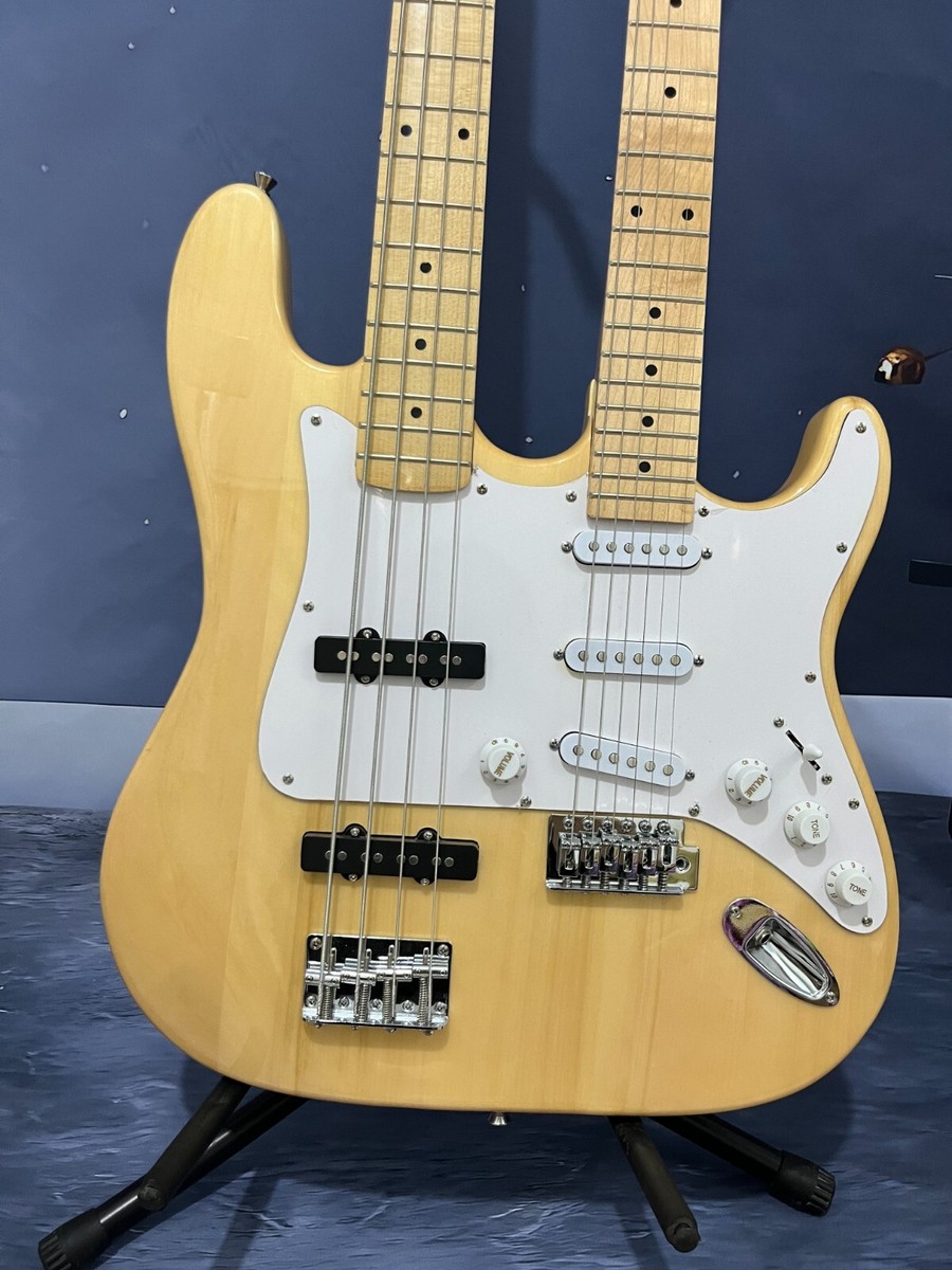 Newly Released Electric Guitar and Bass Double Neck Natural