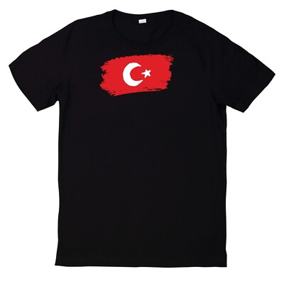 T-Shirt Türkei Flagge Fahne Wappen Logo Print Spruch WM EM Fun