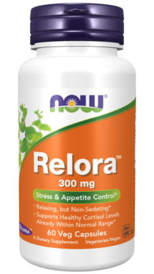 NOW Foods Relora 300mg. 60 Vegetable Caps 11/27EXP Magnolia officinalisbark ext