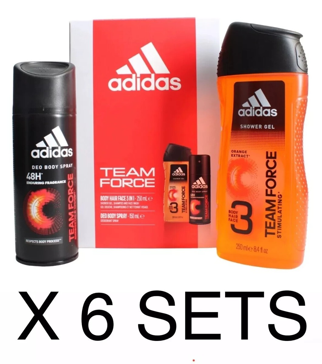 X ADIDAS Team Force Gift Sets in Shower Gel Body Spray Set