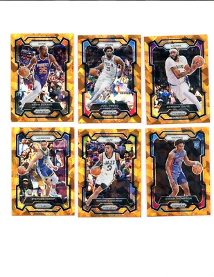 2023-24 Prizm Basketball Orange Ice Prizms RC's & Vets - Complete Your Set