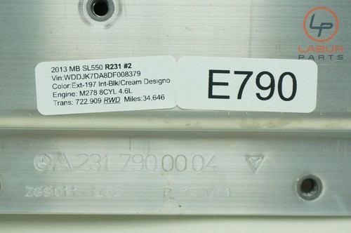Barra de soporte de montaje de bisagra de techo R231 Mercedes 13-19 SL 2317900004 E790 - Imagen 6 de 6